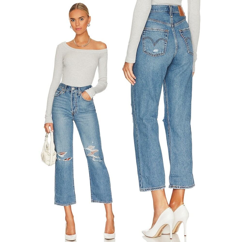 LEVI'S Premium Ribcage Straight Ankle Jean Size 27 After Love